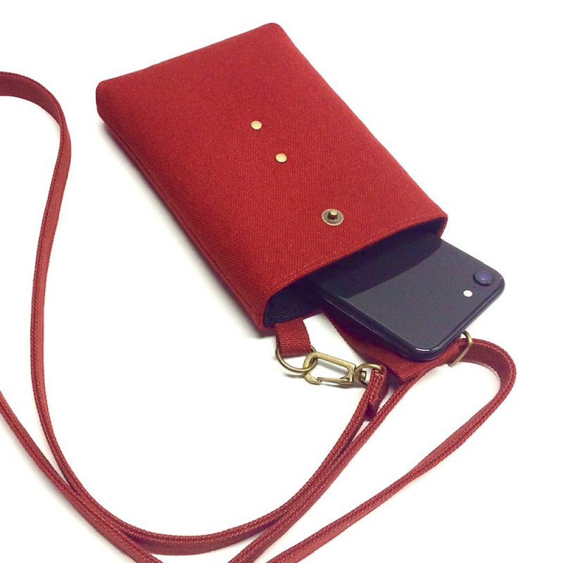 画像2: スマポシェ＝帆布製 (2)